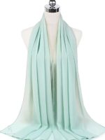 Hijab en mousseline vert d’eau
