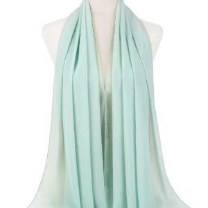 Hijab en mousseline vert d’eau
