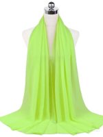 Hijab mousseline vert éclat