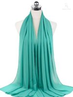 Hijab en mousseline vert menthe