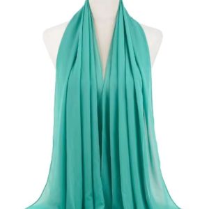 Hijab en mousseline vert menthe
