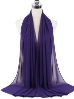 Hijab en mousseline violet élégant pour un style raffiné