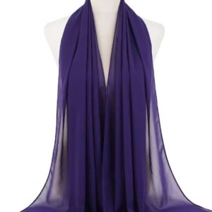 Hijab en mousseline violet élégant pour un style raffiné