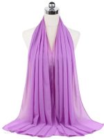 Hijab en mousseline violet clair