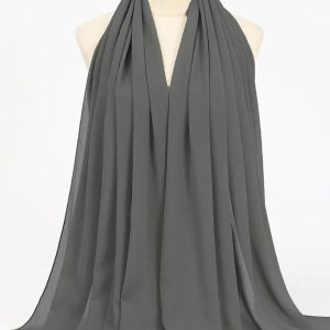 Hijab gris profond élégant et polyvalent