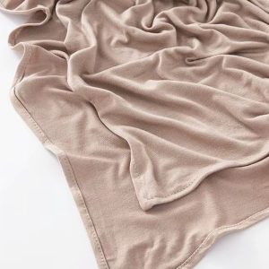 Hijab jersey coton beige foncé
