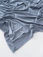 Hijab jersey coton bleu acier