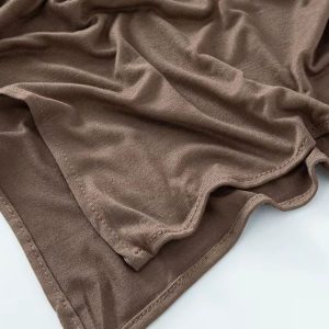 Hijab en jersey de coton brun bois
