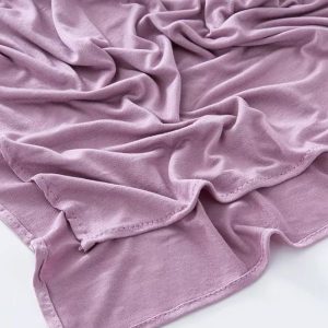 Hijab en coton lavande doux et léger