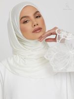 Hijab jersey premium blanc