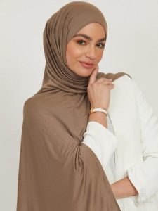 Hijab premium en jersey couleur Café au Lait