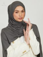 Hijab jersey premium gris