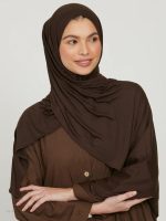 Accessoire hijab élégant marron foncé