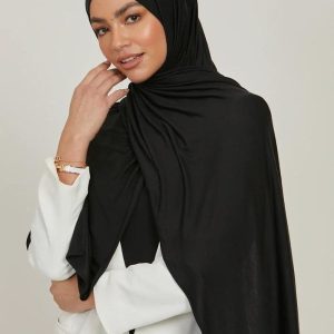 Hijab jersey premium Noir