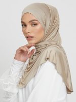 Hijab Jersey Premium en teinte Nude