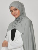 Hijab Vert Pierre en jersey doux