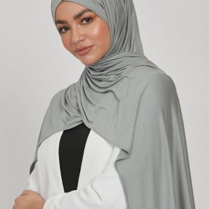 Hijab Vert Pierre en jersey doux