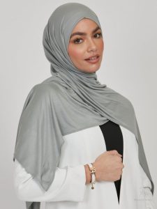 Élégant hijab jersey Vert Pierre