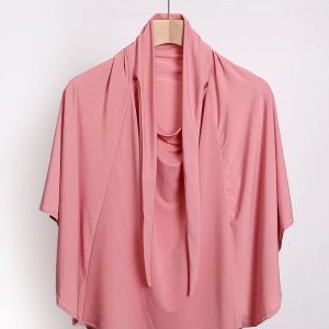 Hijab long en couleur rose
