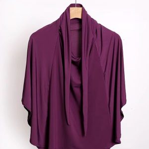 Hijab long violet élégant pour un style moderne