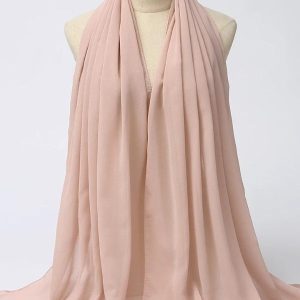 Hijab élégant en teinte Rose Lait pour un look raffiné