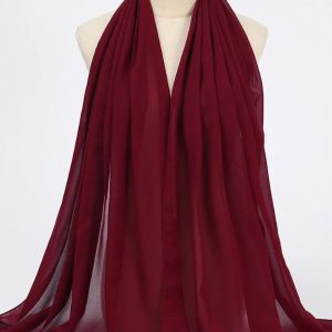 Hijab Rouge Bordeaux élégant et sophistiqué pour toutes occasions.