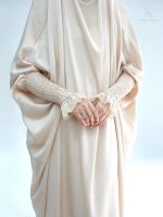 Jilbab 1 pièce en beige pour un style élégant et traditionnel