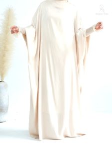 Jilbab beige, vêtement modeste pour un look raffiné et contemporain