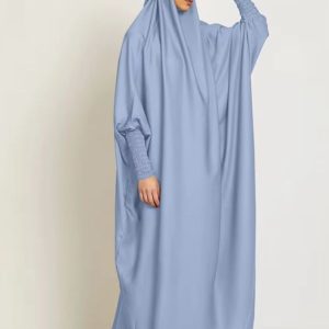 Jilbab 1 pièce bleu ciel