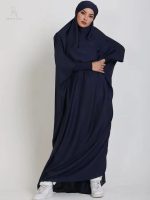 Jilbab 1 pièce en bleu marine
