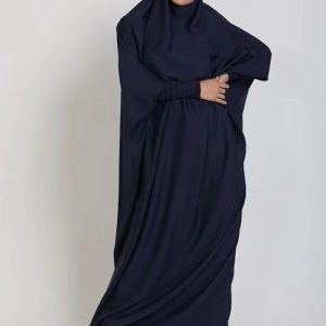 Jilbab 1 pièce en bleu marine