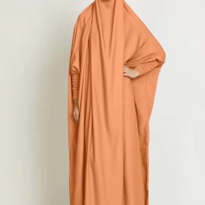 Jilbab 1 pièce en couleur orange