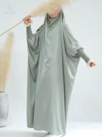 Jilbab 1 pièce vert clair élégant et confortable