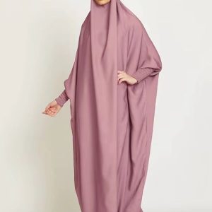 Jilbab 1 pièce violet élégant et moderne