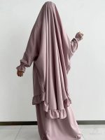 Ensemble jilbab rose, idéal pour toutes les occasions