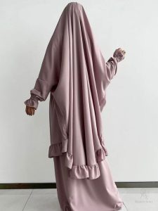 Ensemble jilbab rose, idéal pour toutes les occasions