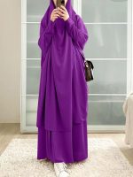 Jilbab Améthyste élégant des Jardins d’Orient