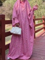 Jilbab de prière Rose, élégant et confortable