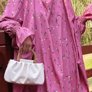 Jilbab Rose pour la prière, style moderne