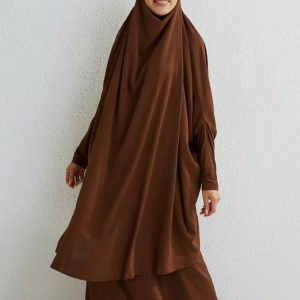 Jilbab marron élégant pour une tenue modeste