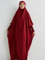 Jilbab rouge élégant et moderne pour femme