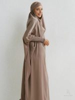 Jilbab couleur taupe, parfait pour toute occasion