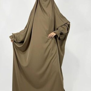 Jilbab une pièce couleur café élégant et moderne