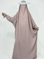 Jilbab une pièce en rose clair