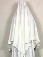 Khimar blanc élégant et léger pour un style moderne