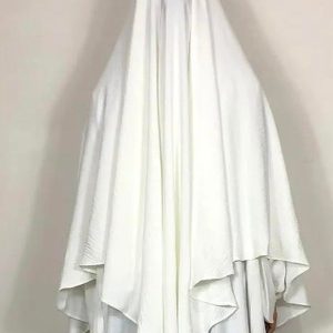 Khimar blanc élégant et léger pour un style moderne
