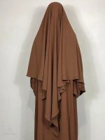 Khimar Marron élégant et léger pour un look moderne