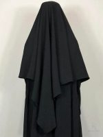 Khimar noir élégant pour un style moderne et raffiné