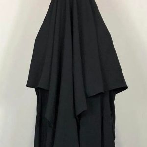 Khimar noir élégant pour un style moderne et raffiné