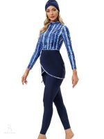 Burkini élégant en couleur océan pour la plage
